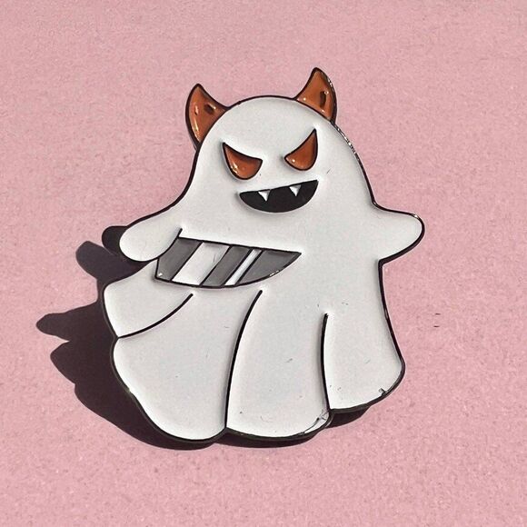 Halloween Ghost Enamel Pin - Picture 4 of 4